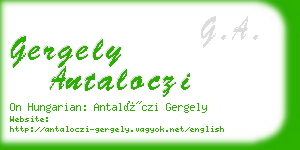 gergely antaloczi business card